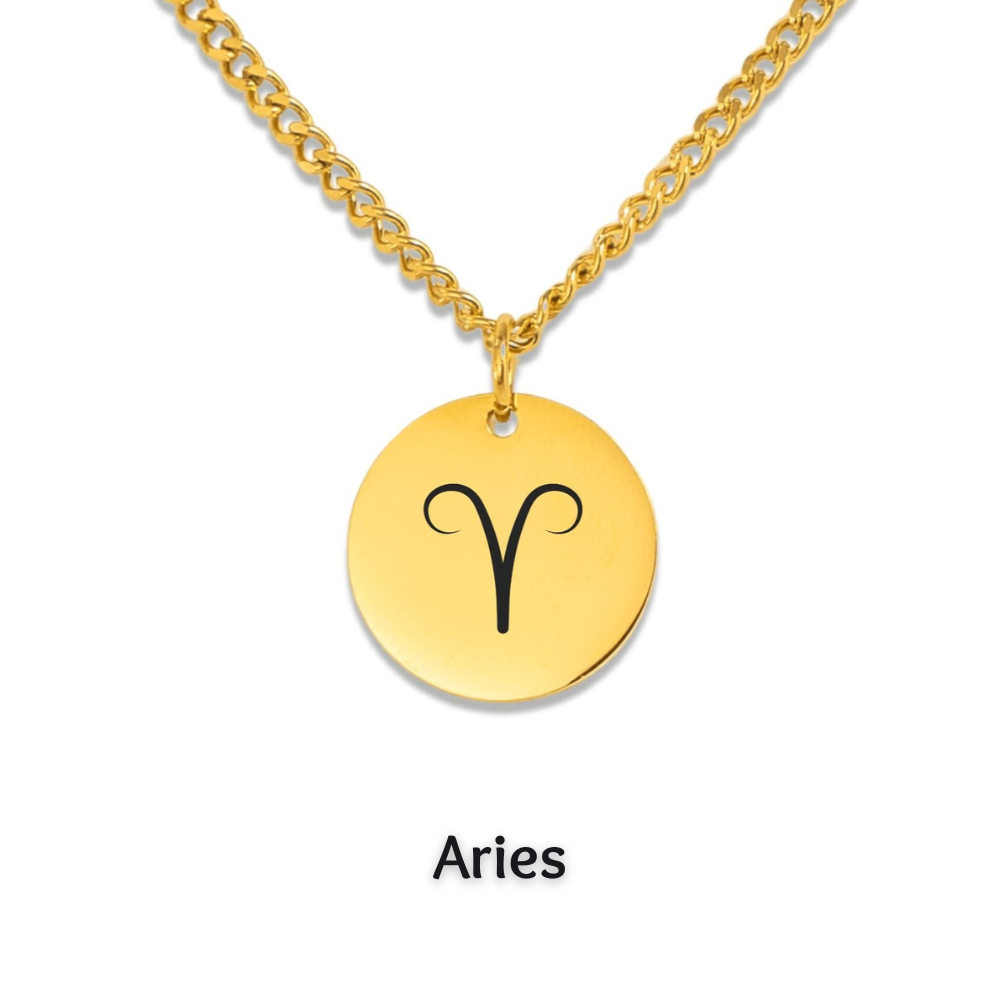 Aries Cuban Coin Necklace