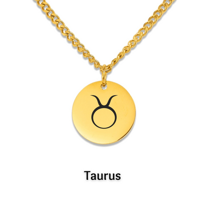 Taurus Cuban Coin Necklace