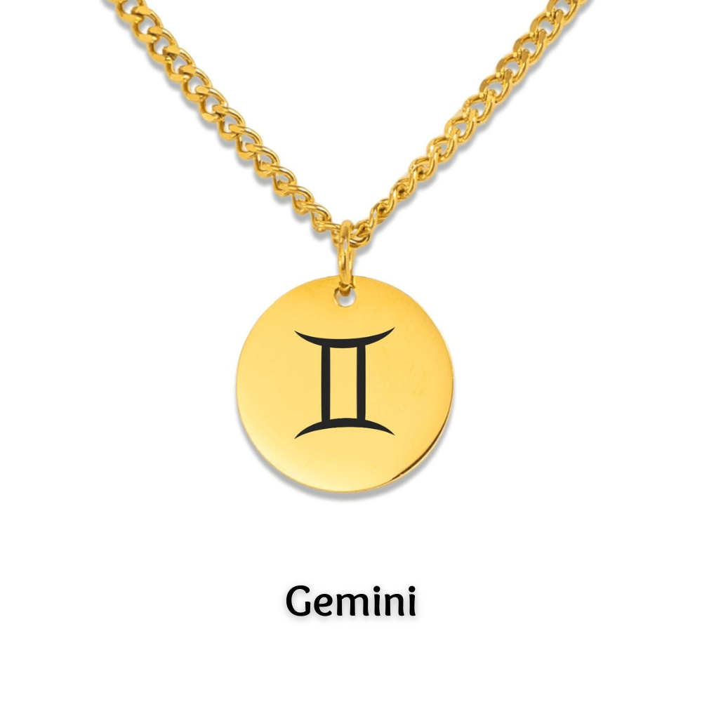 Gemini Cuban Coin Necklace