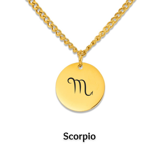 Scorpio Cuban Coin Necklace