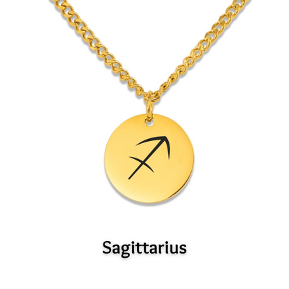 Sagittarius Cuban Coin Necklace