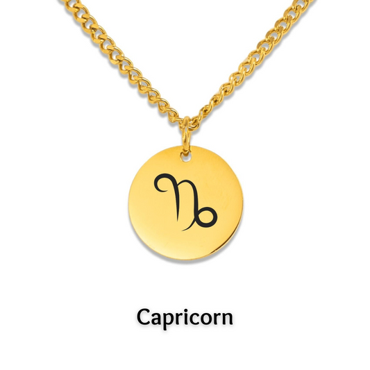 Capricorn Cuban Coin Necklace