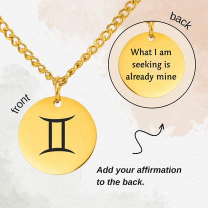 Gemini Cuban Coin Necklace