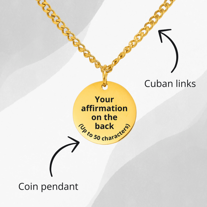 Aries Cuban Coin Necklace