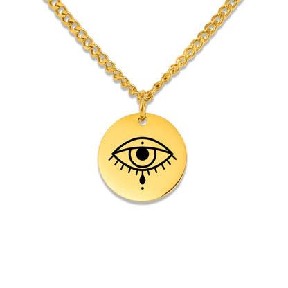 Third Eye Cuban Coin Necklace