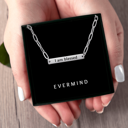 Your Affirmation on a Paperclip Plate Necklace